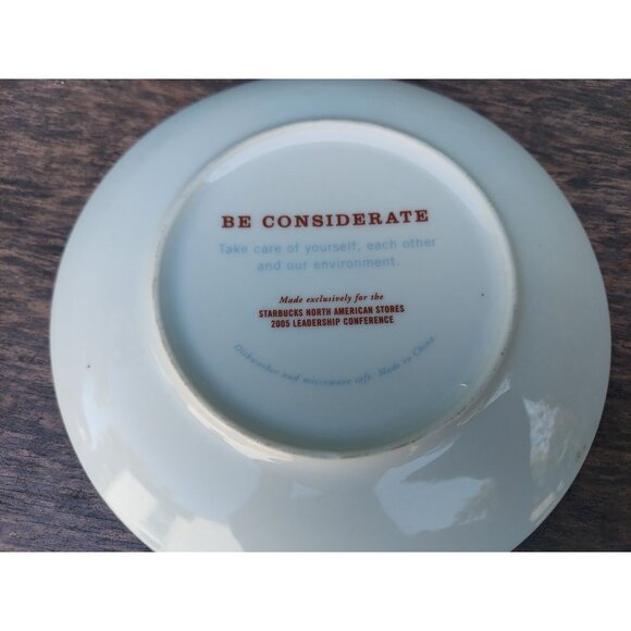 Starbucks 2005 Leadership Conference Ceramic Plates Set of 3 Abstract Designs - Picture 6 of 7